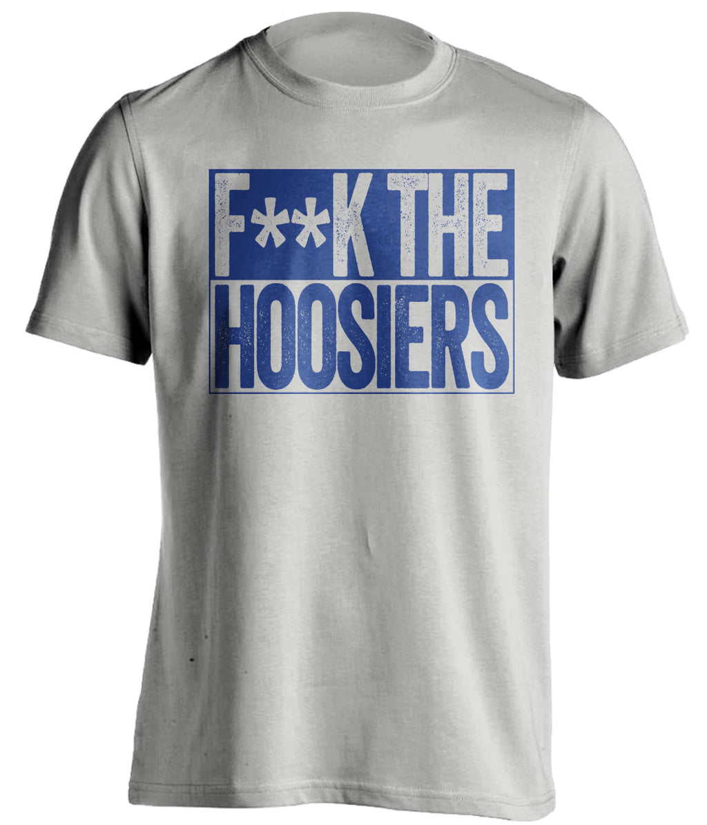fuck the hoosiers censored grey shirt for kentucky wildcats fans gameday haters tee