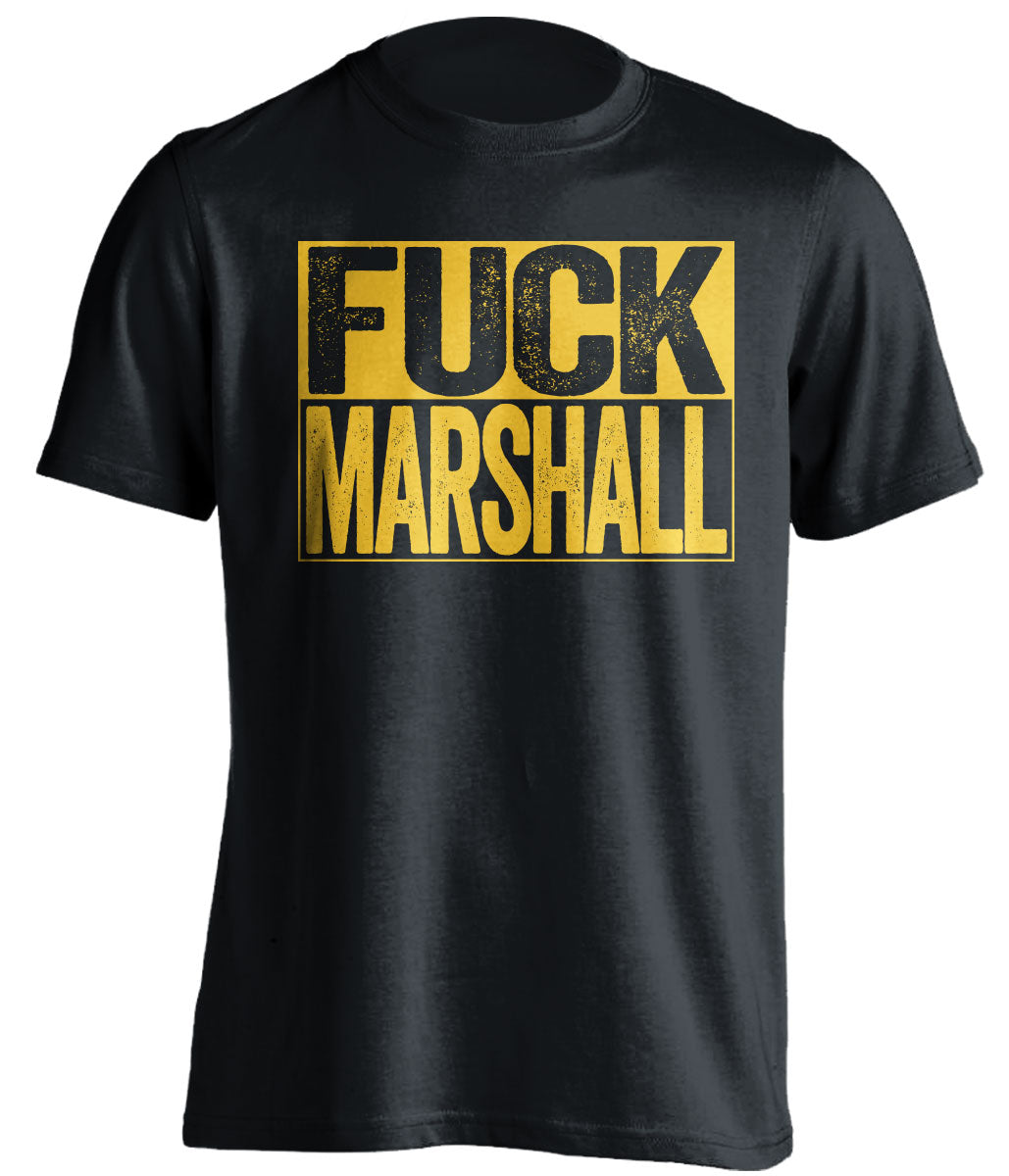 fuck marshall herd uncensored black shirt for wvu west virginia mountaineers fan rivalry game