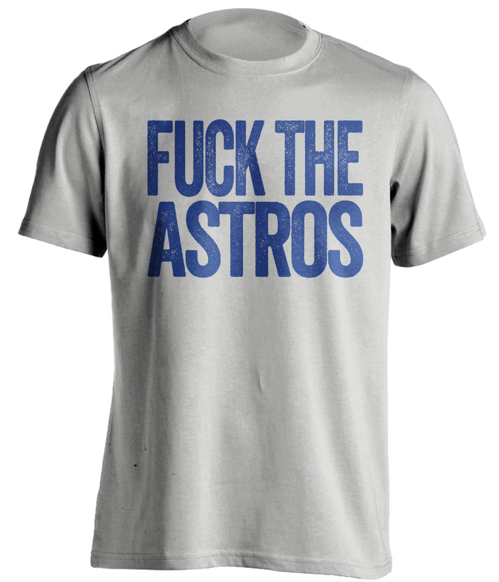 fuck the astros texas rangers fan grey tshirt uncensored