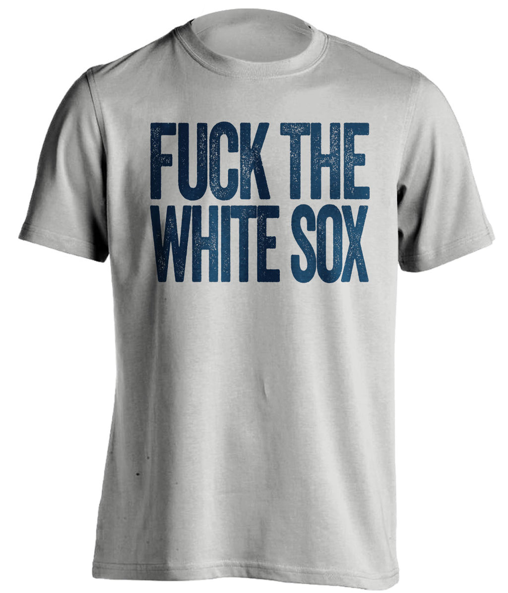 fuck the white sox detroit tigers fan grey tshirt uncensored