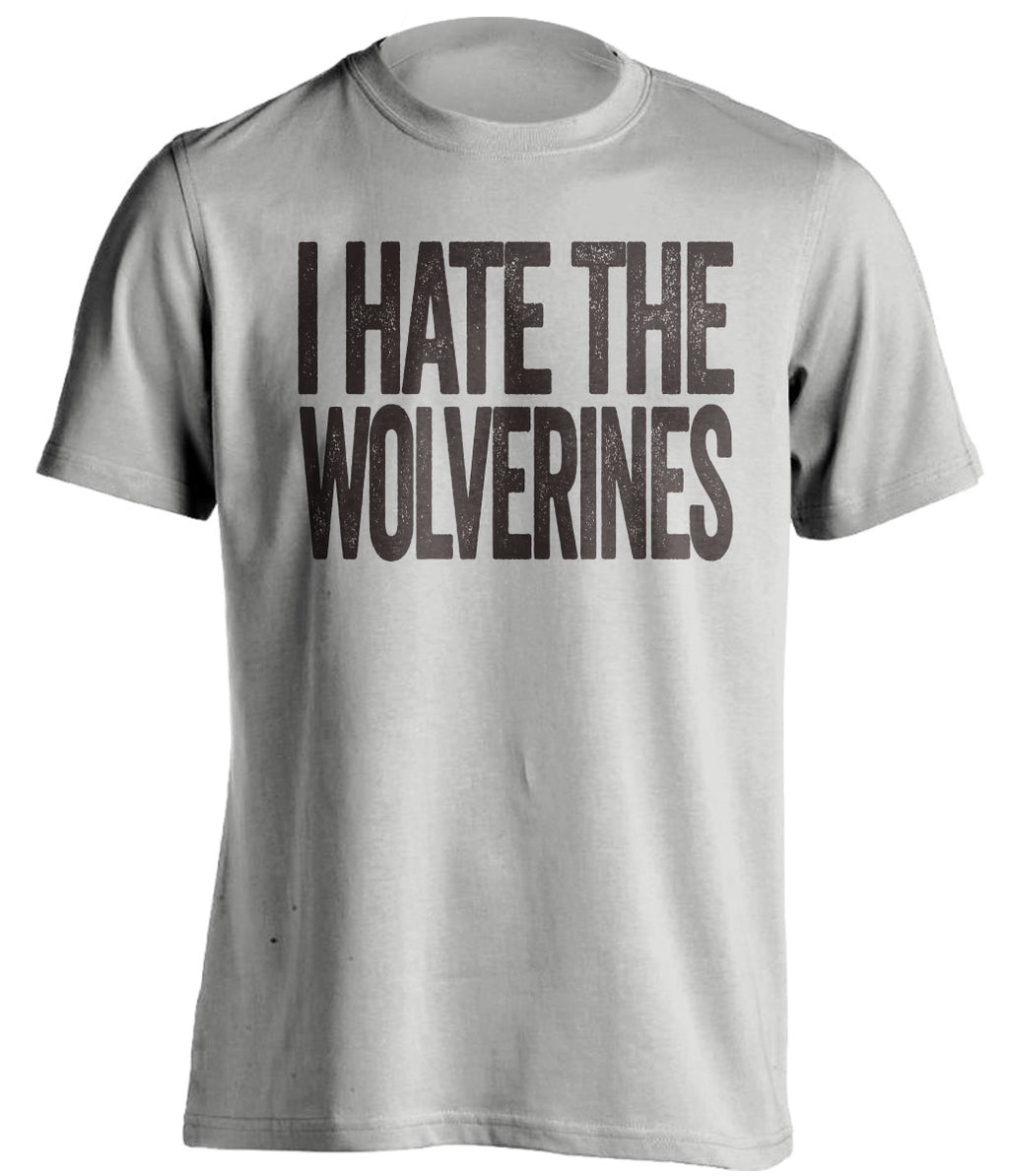 i hate the wolverines grey tshirt for wmu broncos fans gameday haters tee shirt