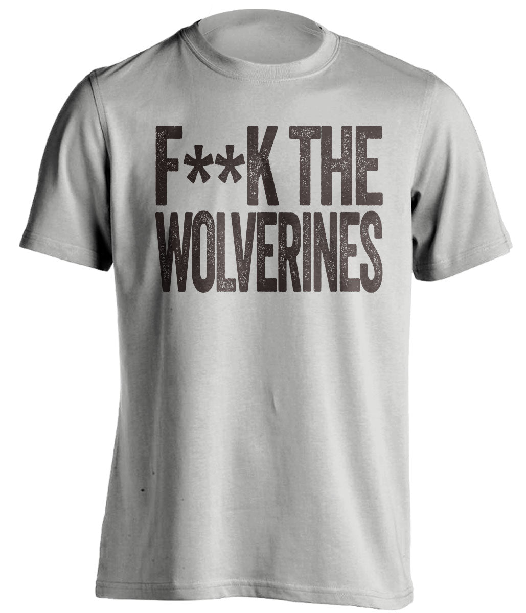 fuck the wolverines grey tshirt censored haters tee for wmu broncos fans
