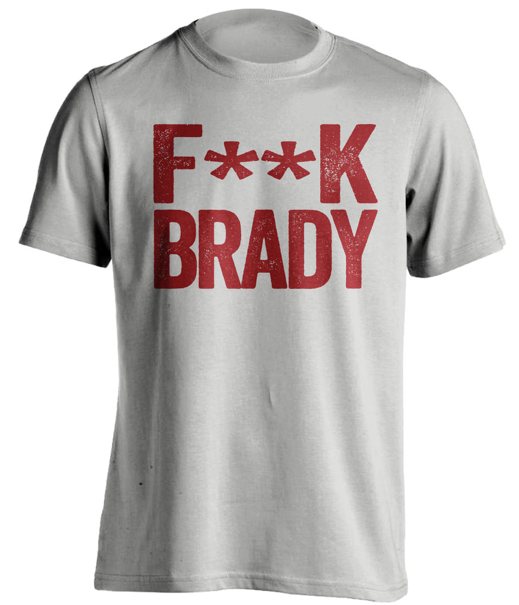 fuck brady grey censored bold text on gold shirt for washington commanders fan