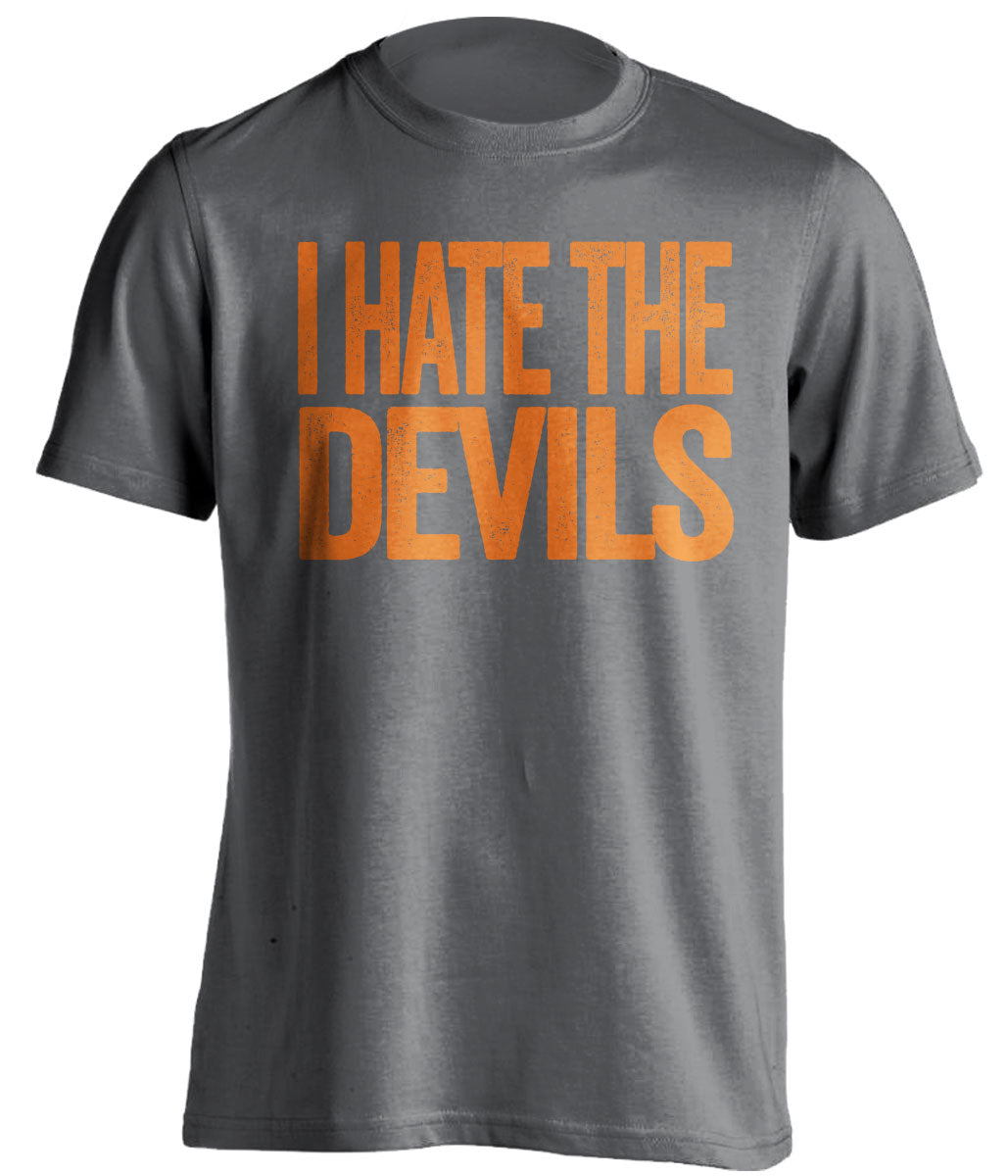 i hate the devils graphic tee philadelphia flyers fan grey tshirt