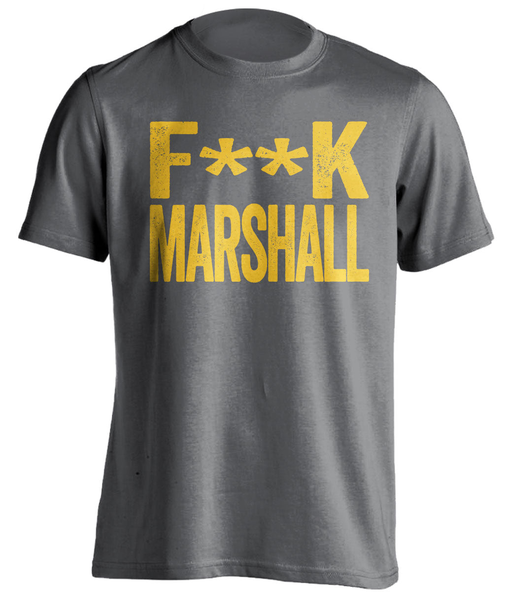 fuck marshall herd censored grey tshirt for wvu west virginia mountaineers fan rivalry game