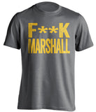 fuck marshall herd censored grey tshirt for wvu west virginia mountaineers fan rivalry game