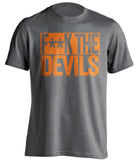 fuck the devils graphic tee philadelphia flyers fan grey shirt censored text