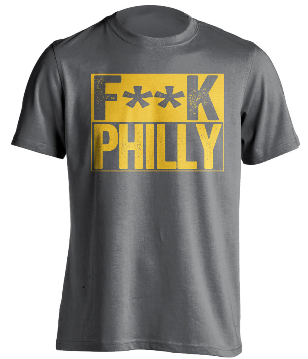 censored grey shirt that says fuck philly for pittsburgh sports fans