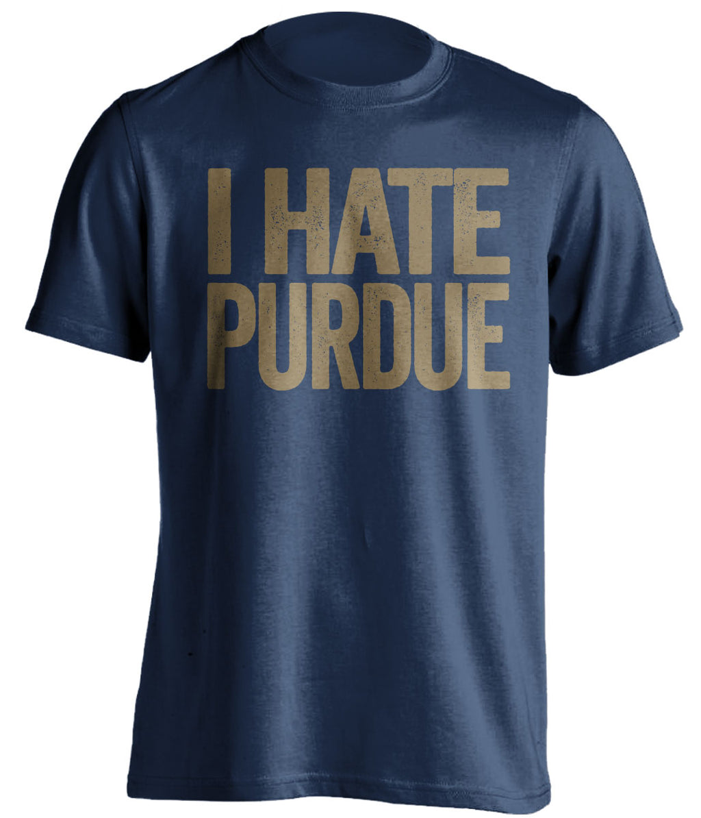 i hate purdue notre dame irish fan blue tshirt
