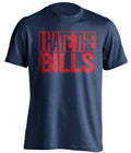 I Hate the Bills navy blue shirt for New England Patriots Fan gameday haters tee by Beef Shirts