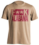 fuck alabama bama fsu florida state seminoles gold shirt censored