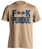 fuck purdue notre dame fighting irish censored gold fan tshirt