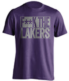 fuck the lakers sacramento kings fan purple shirt censored