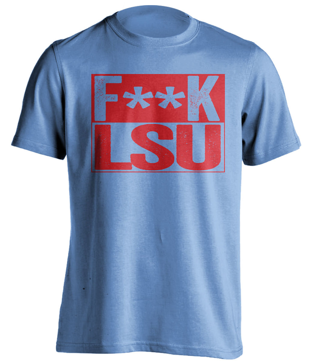 FUCK LSU - Ole Miss Rebels Fan T-Shirt - Box Design - Beef Shirts