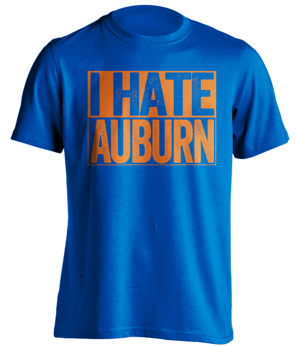 I Hate Auburn blue shirt haters tee for Florida Gators Fans gameday by Beef Shirts