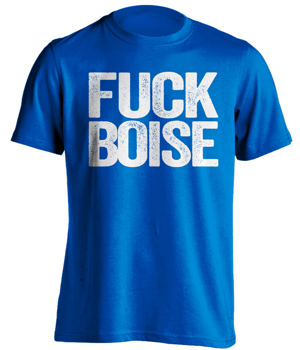 fuck boise state brigham young byu fan blue tshirt uncensored