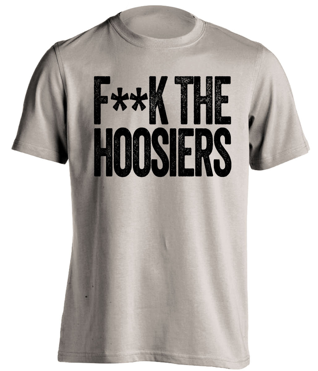 Fuck the Hoosiers Statement Tee censored tan Shirt for Purdue Boilermakers Fans Shirt by Beef Shirts