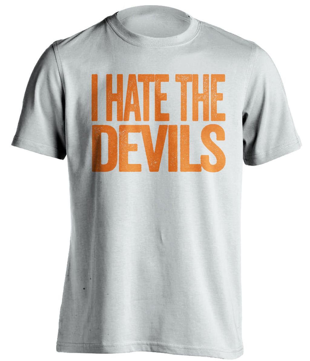 i hate the devils graphic tee philadelphia flyers fan white tshirt
