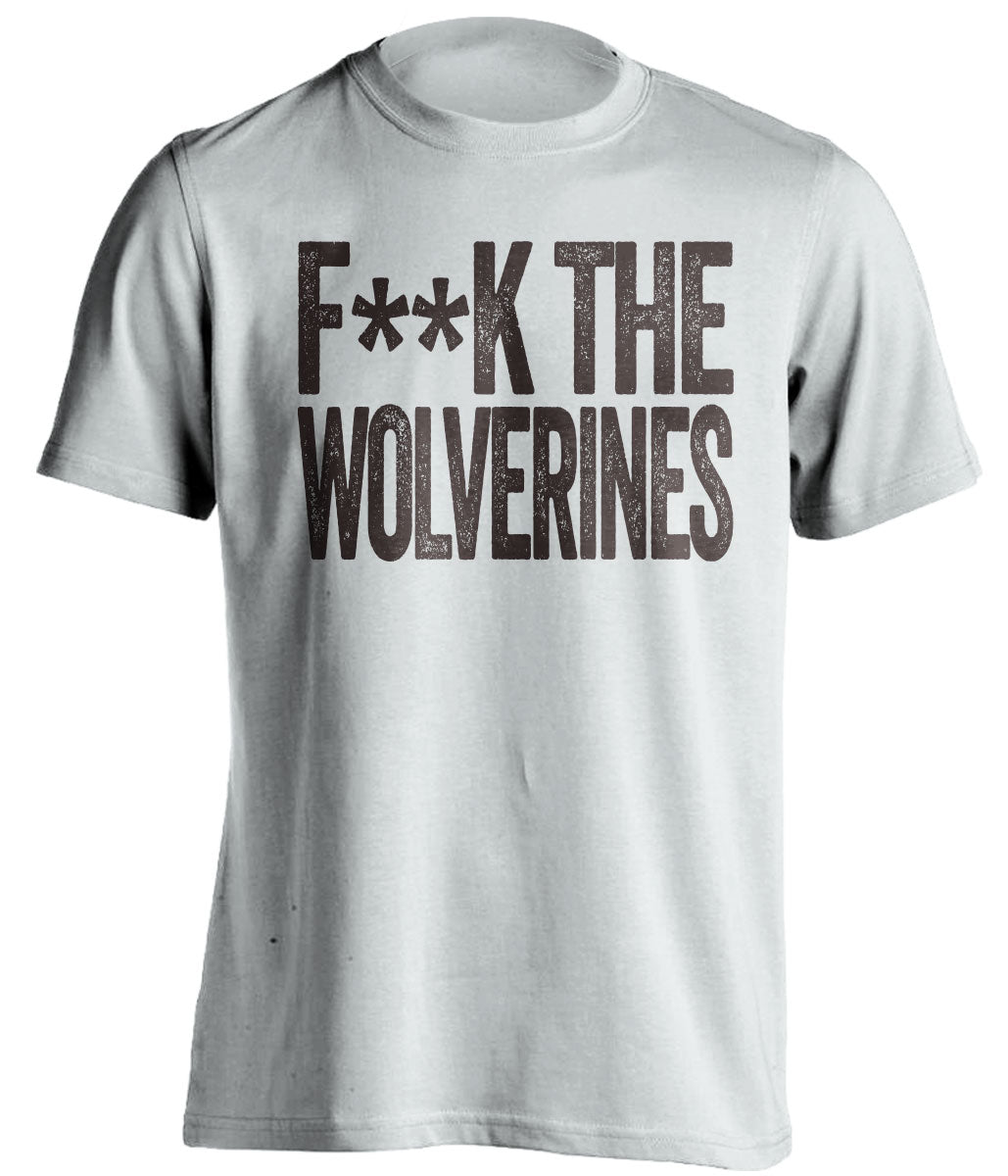 fuck the wolverines white tshirt censored haters tee for wmu broncos fans