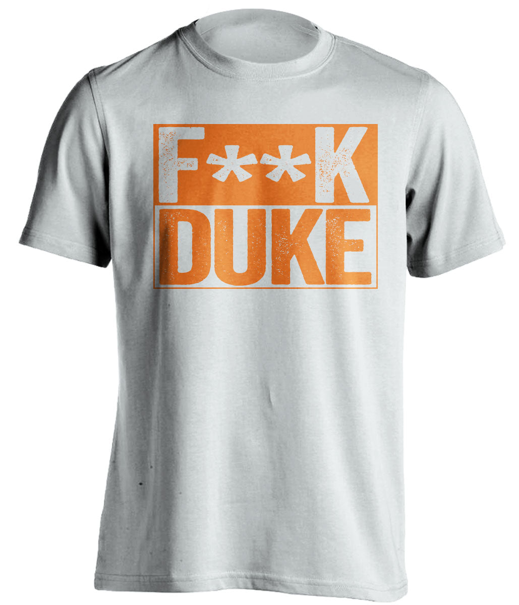 Fuck Duke censored white Shirt for Virginia Cavaliers Fans Shirt by Beef Shirts