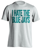 i hate the blue jays haters white tshirt seattle mariners fan tee