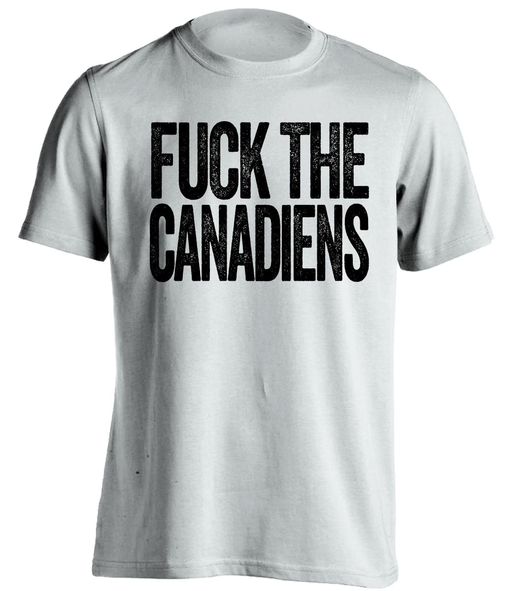 Fuck the Canadiens Uncensored Haters white statement tee for a Boston Bruins Fan Shirt by Beef Shirts