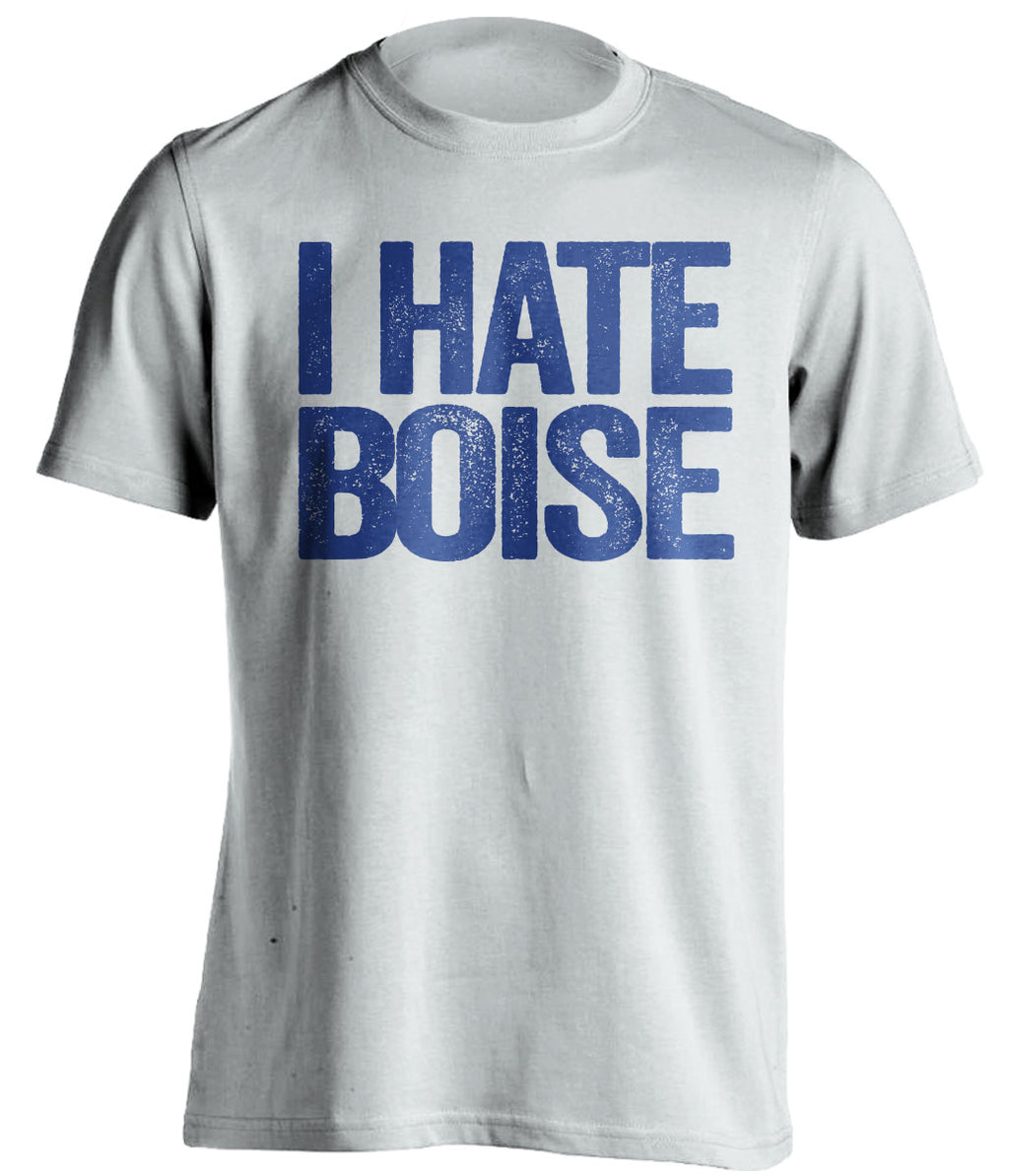 i hate boise state byu brigham cougars fan white tshirt