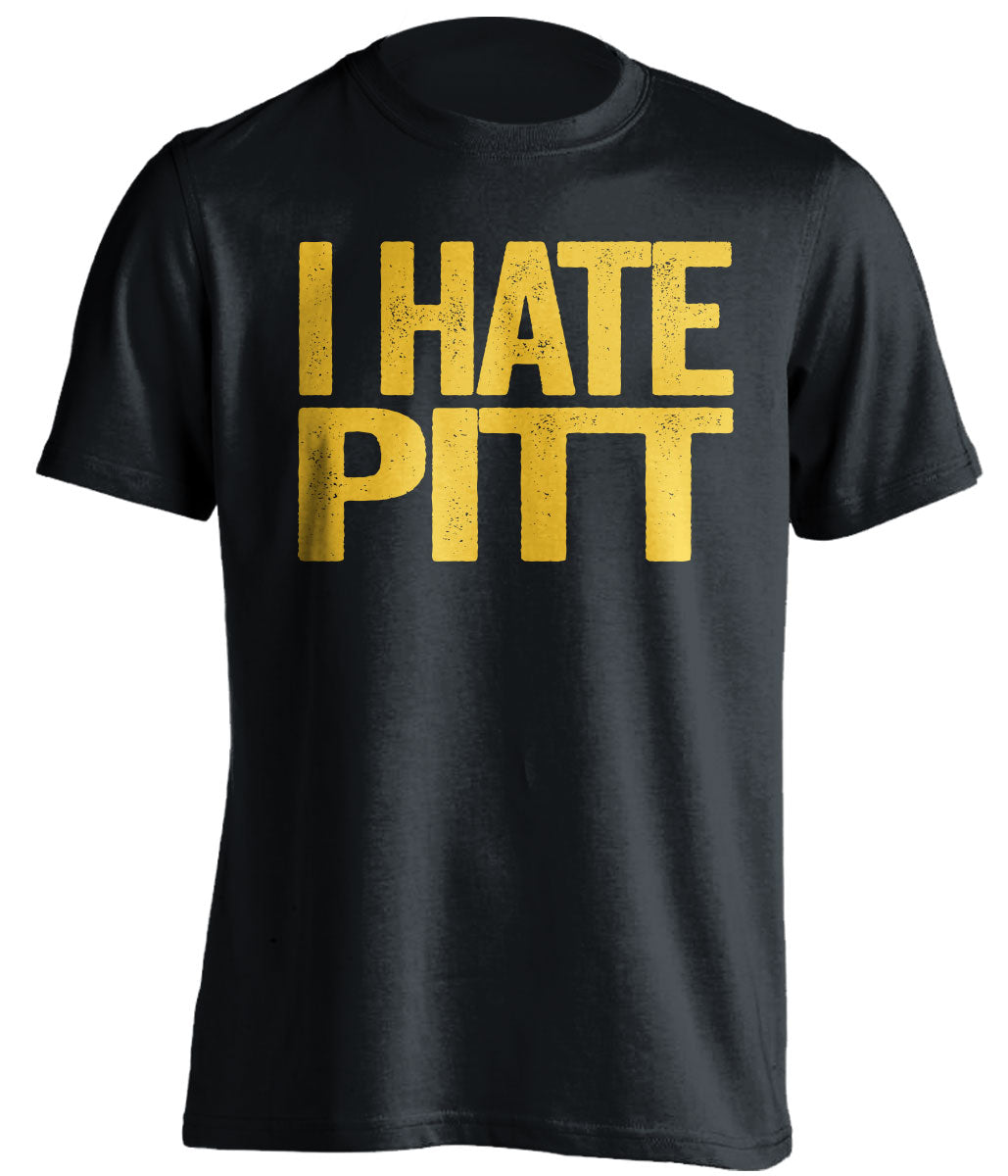 i hate pitt black tshirt for wvu west virginia mountaineers fans backyard brawl rivalry game