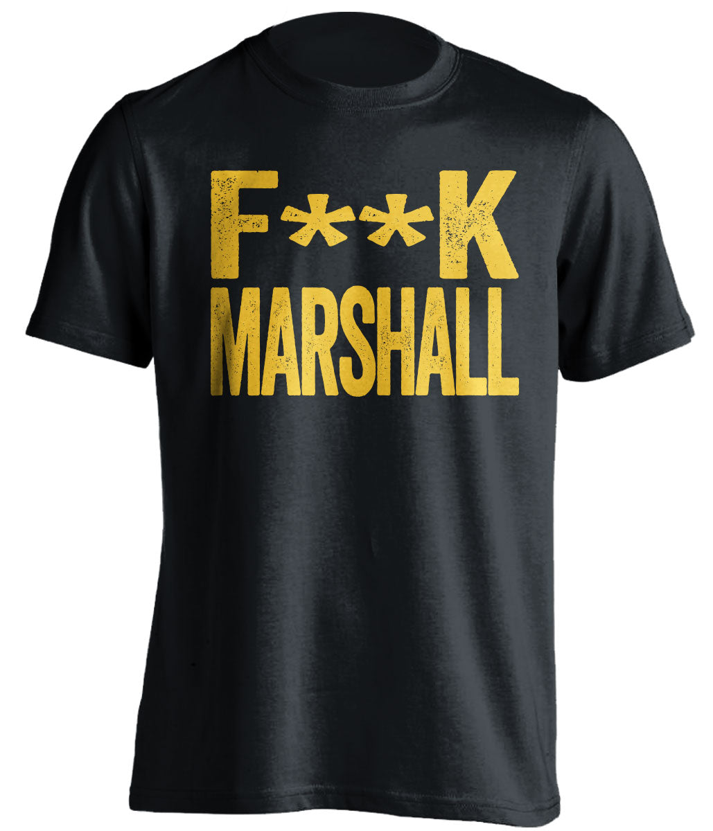 fuck marshall herd censored black tshirt for wvu west virginia mountaineers fan rivalry game