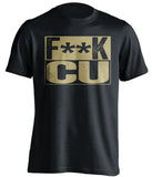 fuck cu colorado buffaloes protest black shirt censored