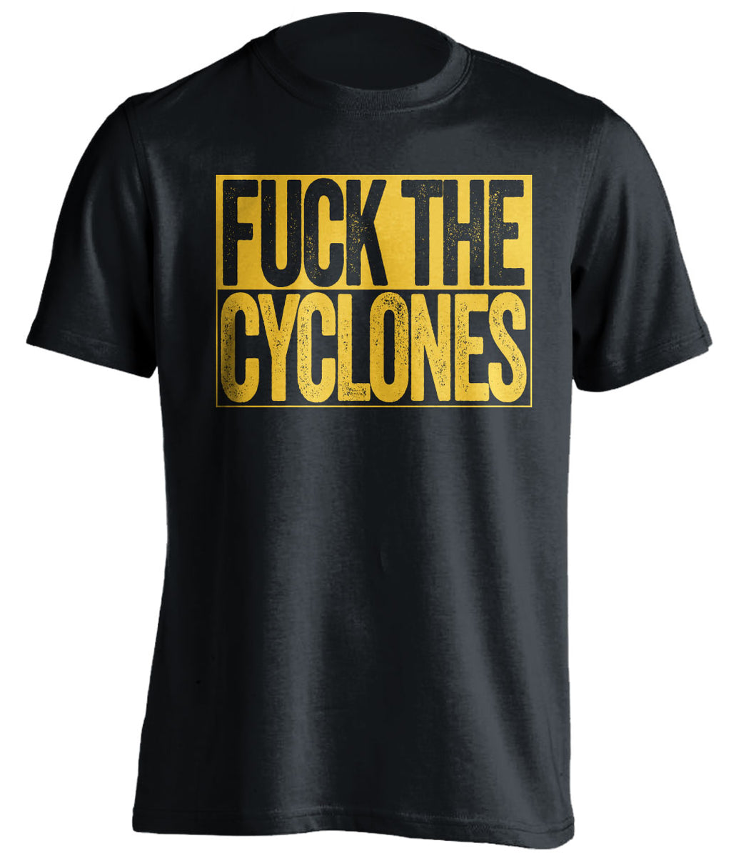 fuck the cyclones iowa hawkeyes fan black shirt uncensored