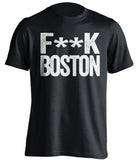 Fuck Boston - Boston Haters Shirt - Navy and White - Text Design - Beef Shirts