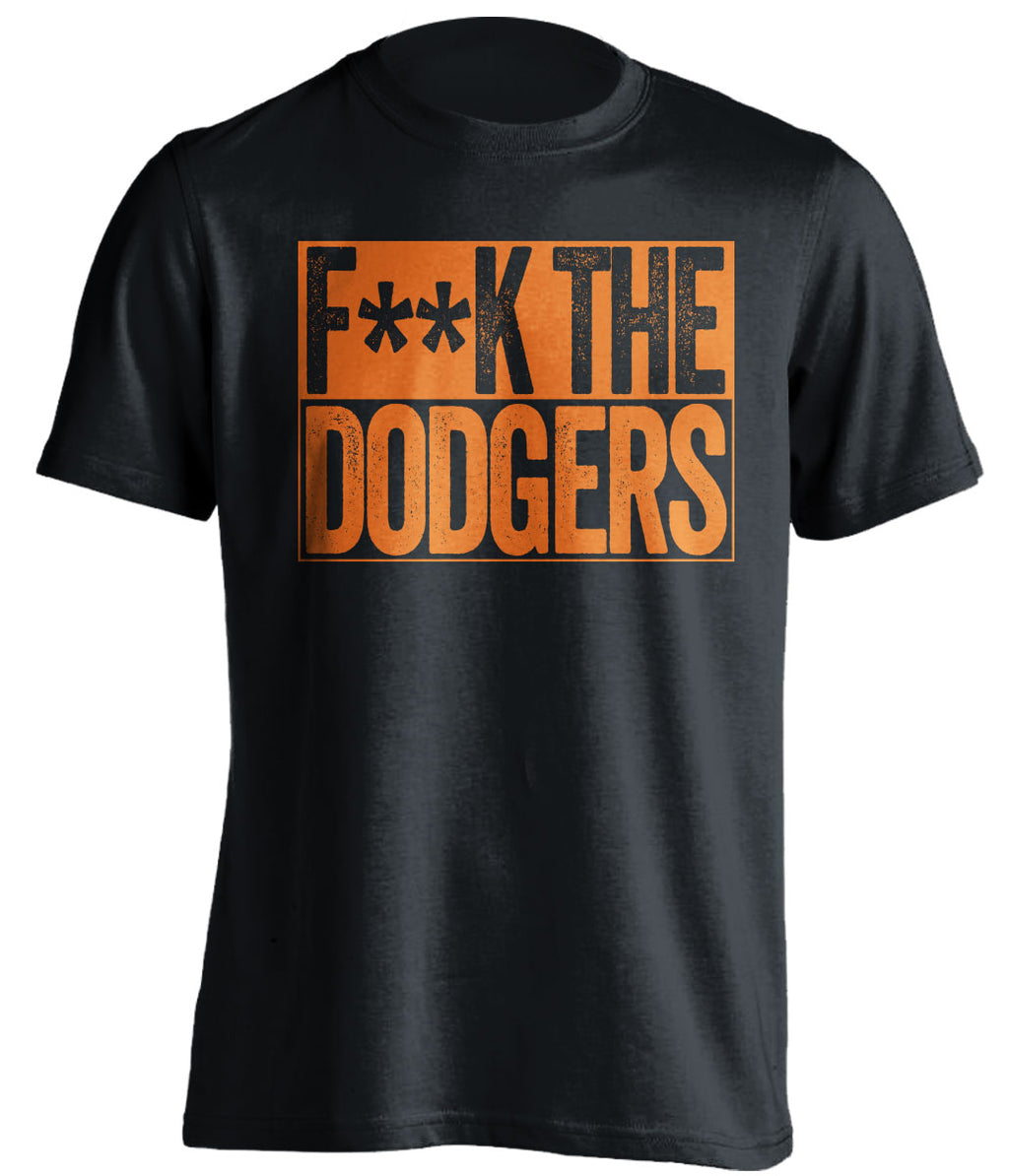 fuck the dodgers san francisco giants fan censored black shirt