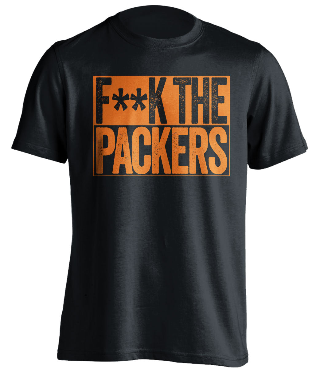 fuck the packers censored black shirt chicago bears haters tee