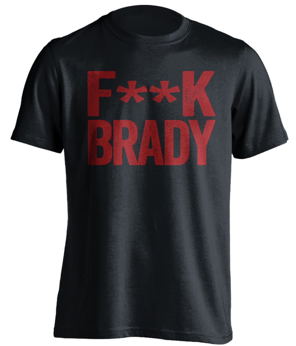 fuck brady black censored bold text on gold shirt for washington commanders fan