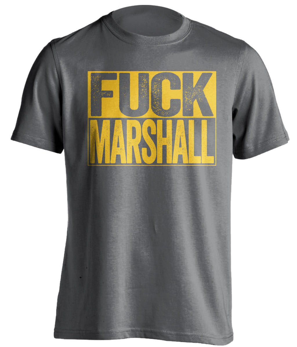 fuck marshall herd uncensored grey shirt for wvu west virginia mountaineers fan rivalry game