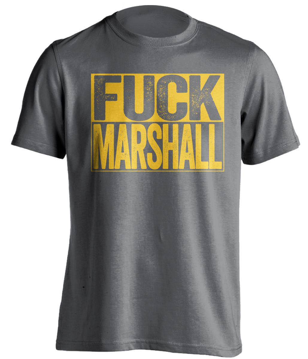 fuck marshall herd uncensored grey shirt for wvu west virginia mountaineers fan rivalry game