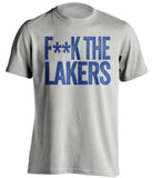 FUCK THE LAKERS - Los Angeles Clippers Fan T-Shirt - Text Design - Beef Shirts