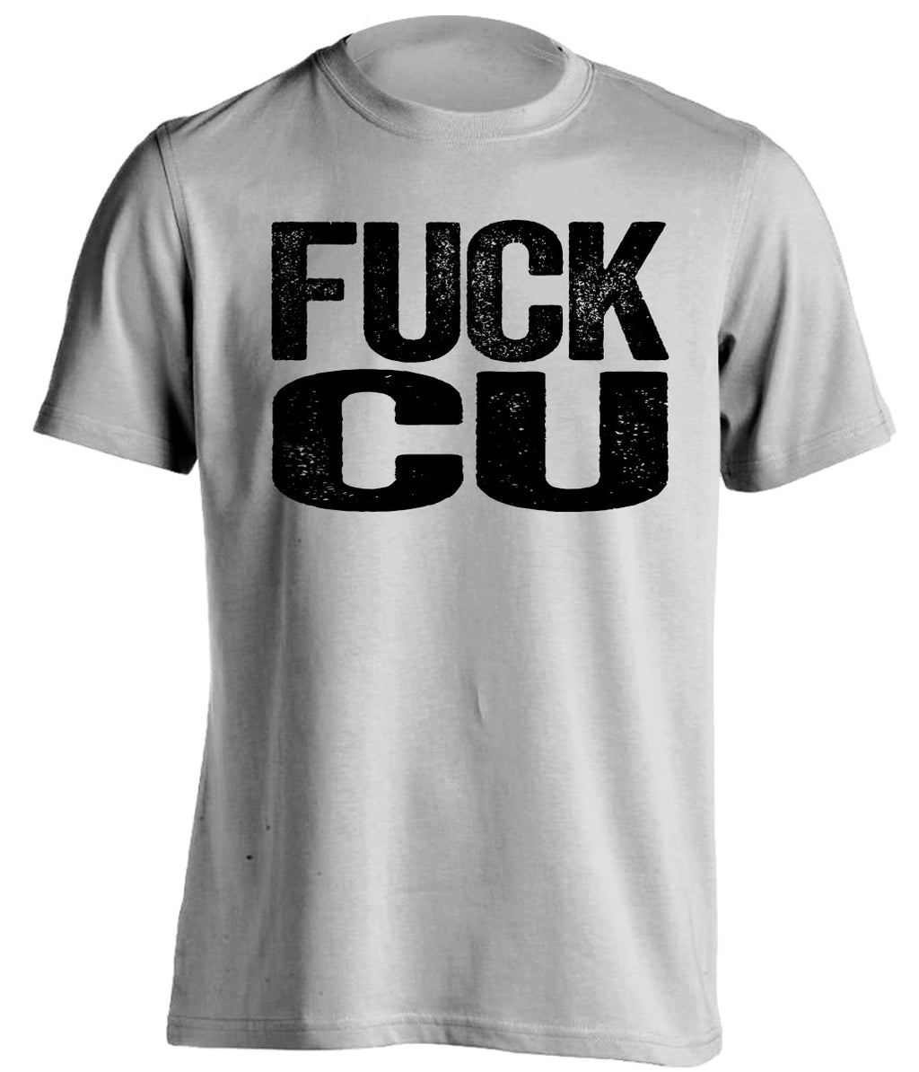 fuck cu colorado buffaloes protest grey tshirt uncensored