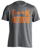 fuck detroit censored grey tshirt for chicago bears fan gameday haters tee