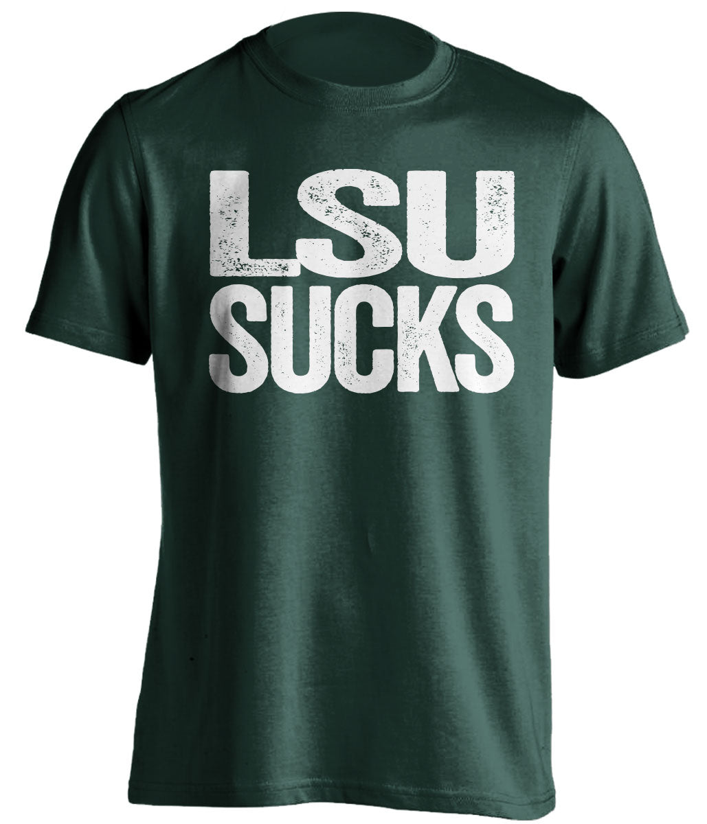 lsu sucks green tee tulane wave fan green shirt