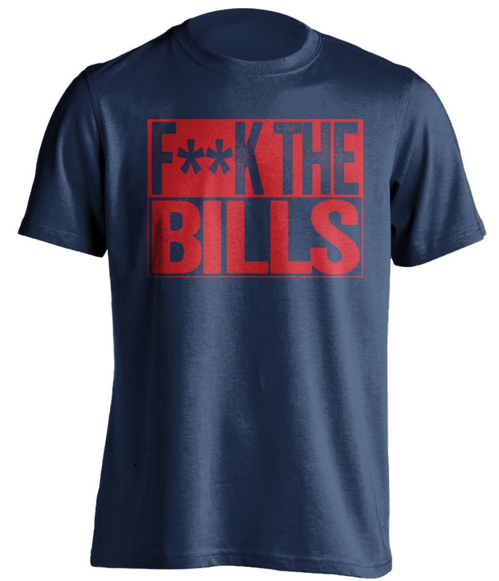 Fuck the Bills censored Haters Navy Tee for a New England Patriots Fan Shirt by Beef Shirts