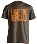 i hate the bengals brown tshirt for cleveland browns fans haters tee