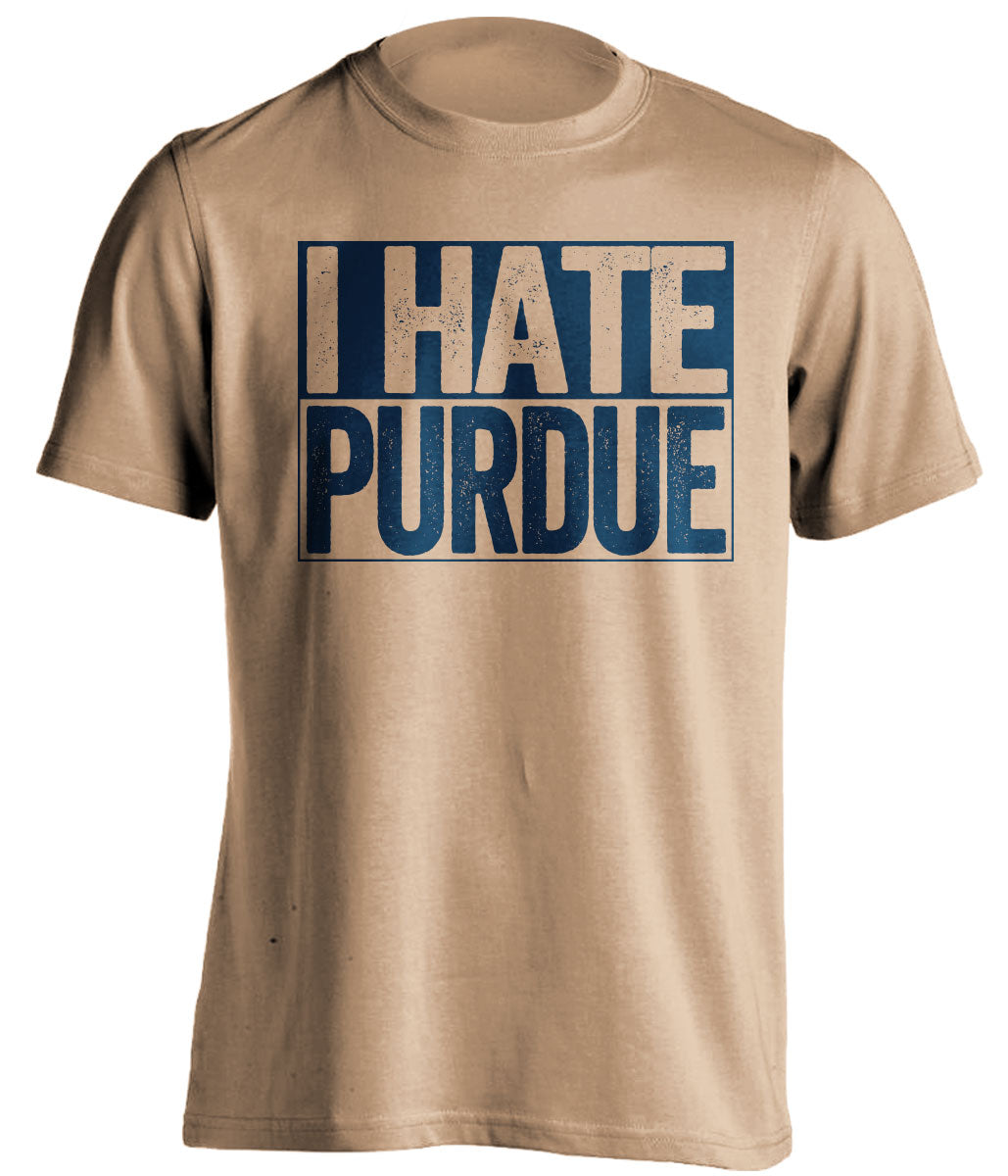 i hate purdue notre dame irish fan gold shirt