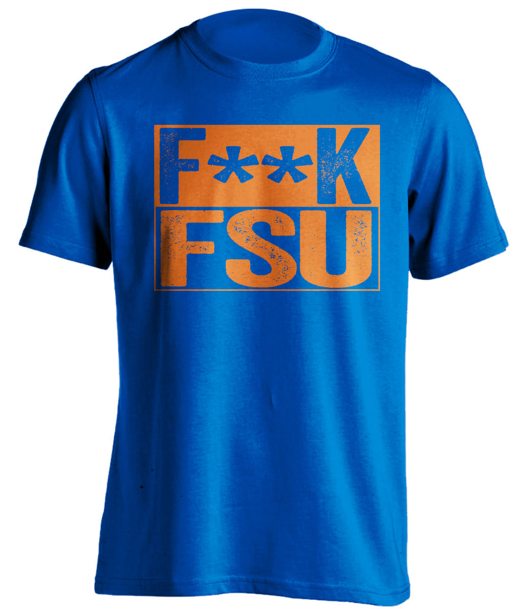 fuck FSU censored blue shirt for florida gators fans