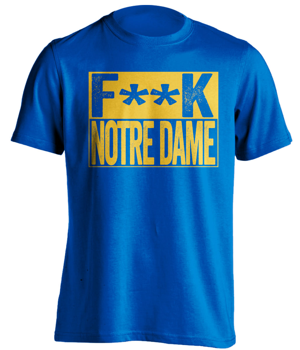 Fuck Notre Dame censored Blue Haters Tee for Pitt Panthers Fans Shirt by Beef Shirts