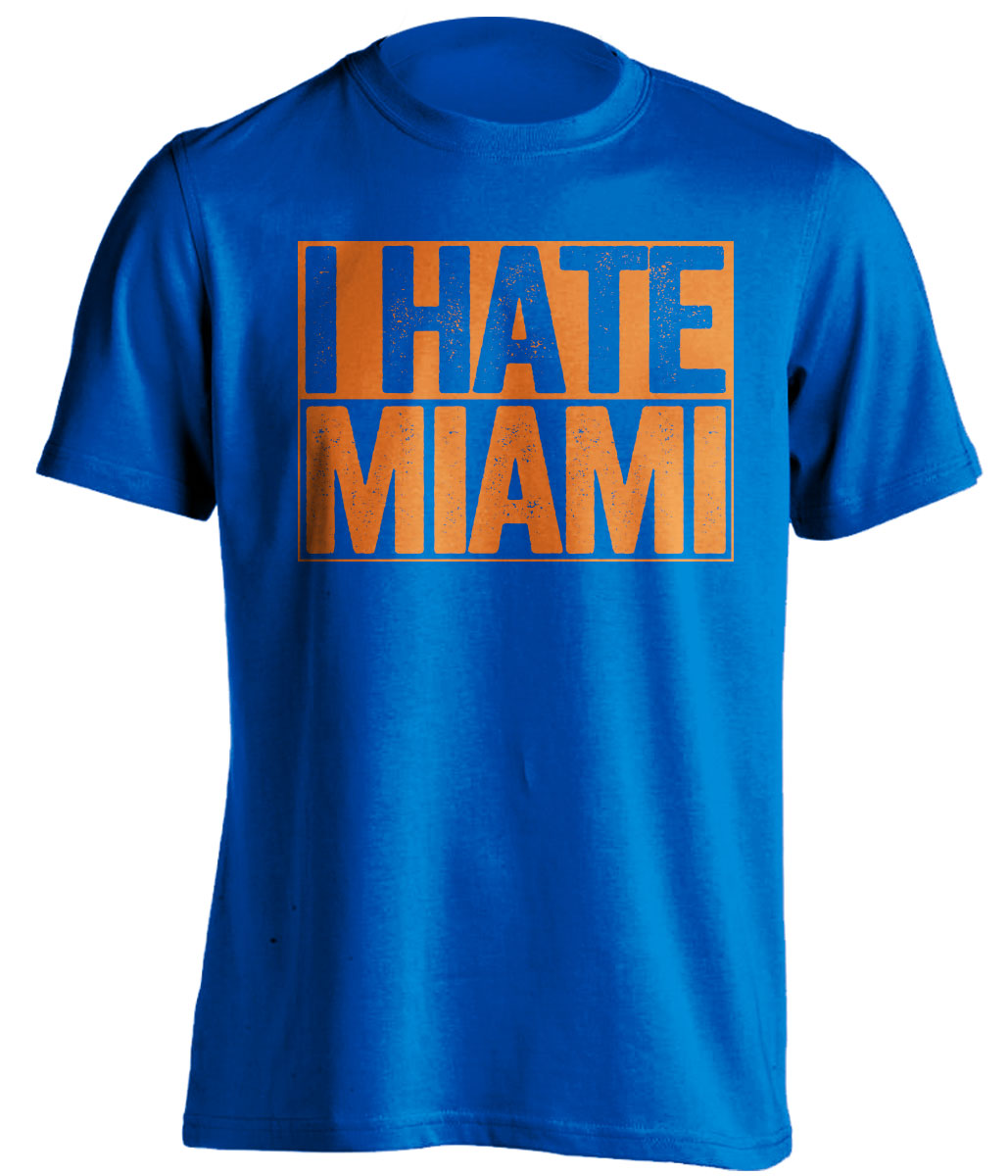 i hate miami blue shirt for florida gators fan
