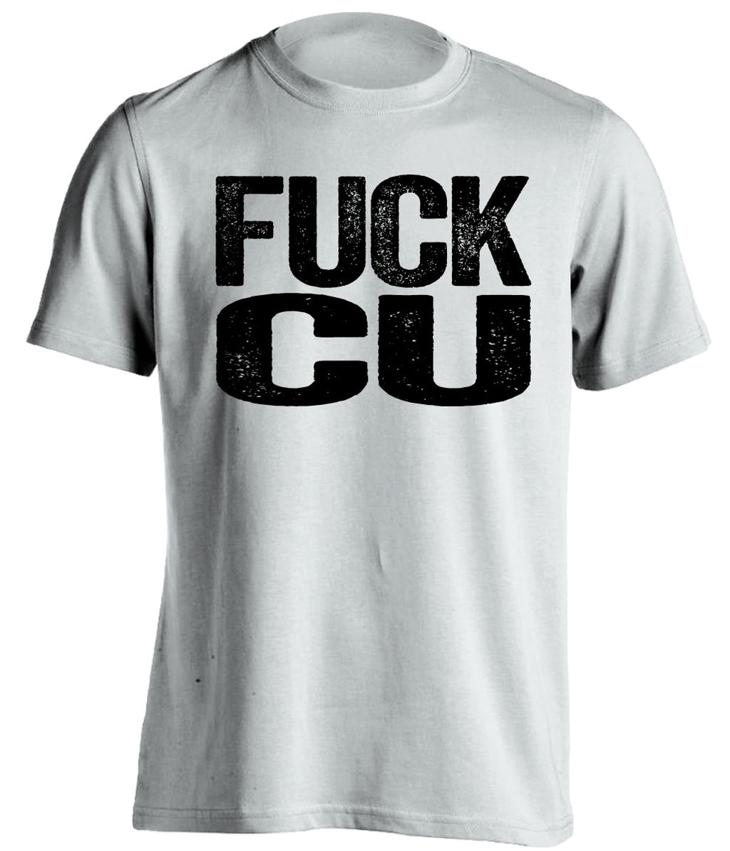 fuck cu colorado buffaloes protest white tshirt uncensored