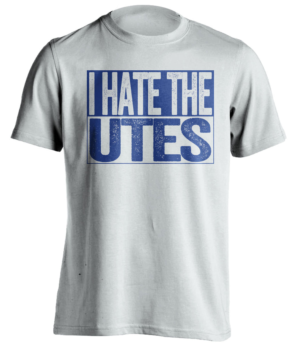 i hate the utes byu brigham cougars whtie shirt