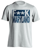 fuck maryland wvu west virginia mountaineers white shirt censored